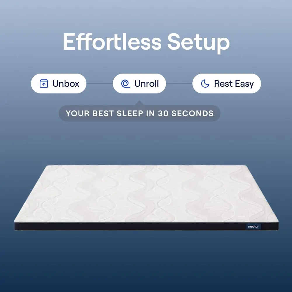 Nectar Softer Mattress Topper Twin XL 5cm (2-Inch) | Gel Memory Foam for Custom Comfort - view 5