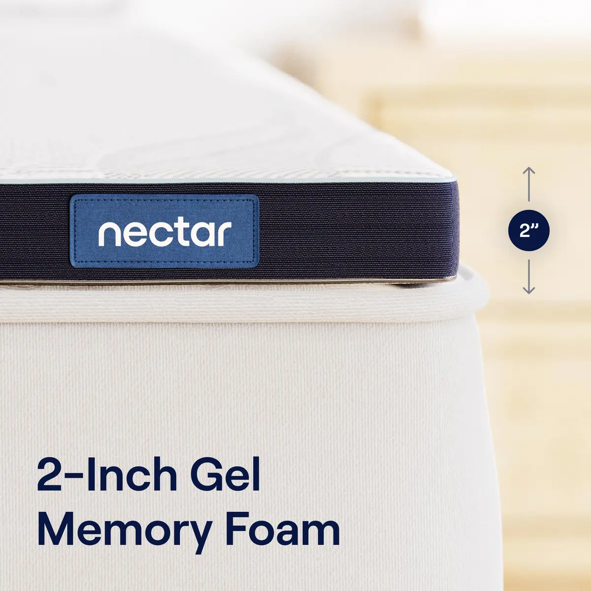 Nectar Softer Mattress Topper Twin XL 5cm (2-Inch) | Gel Memory Foam for Custom Comfort - view 2