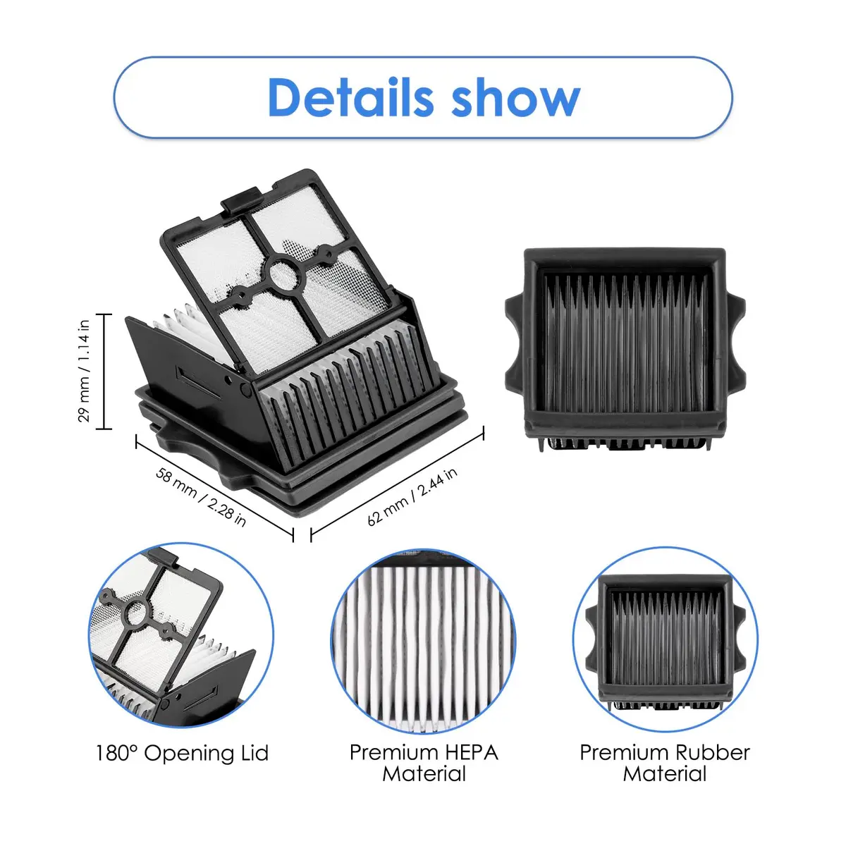 BRUVISH Vacuum Filter Replacement Kit for Tineco Floor One S9 Artist Pro & S6 | HEPA & Brush Rollers, 6 Pack - view 6