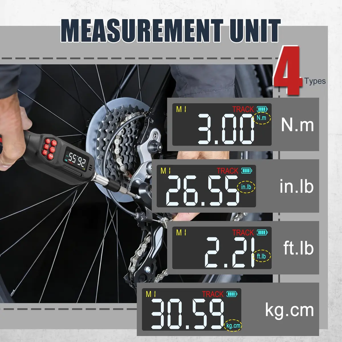 VANPO Digital Torque Screwdriver 1.77-26.55 in.lb (0.2-3Nm) | ±2% Accuracy Precision Tool - view 7