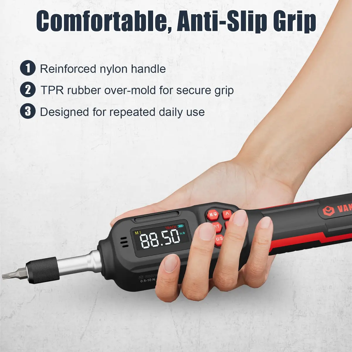 VANPO Digital Torque Screwdriver 0.5-10 Nm (4.42-88.5 in-lb) | Precision Tool for Bikes, Optics & Electronics - view 8
