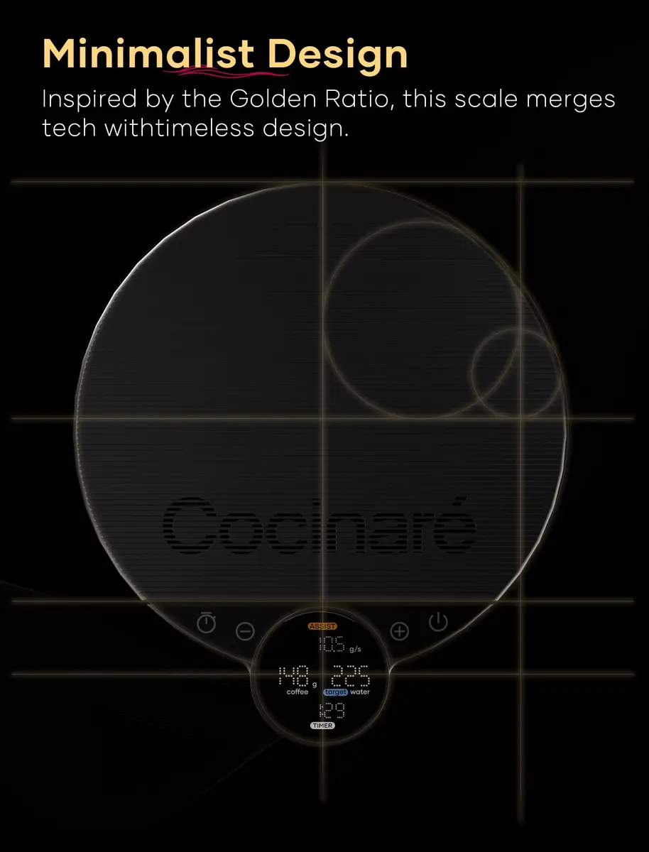 Cocinare Balance Lite Coffee Scale with Timer, 3kg/0.1g | Precision Digital Scale for Pour-Over & Espresso - view 5
