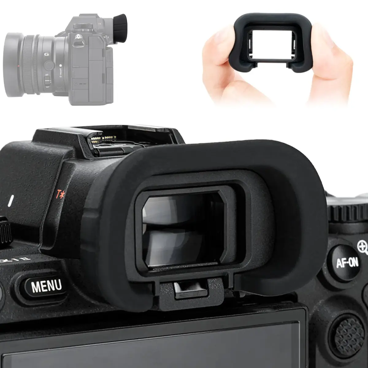 Kiorafoto FDA-EP21 Eyecup for Sony A7R VI A7RVI A7IV A7RV A1 II A9III A7S III | Blocks Stray Light for Clearer View - main product image