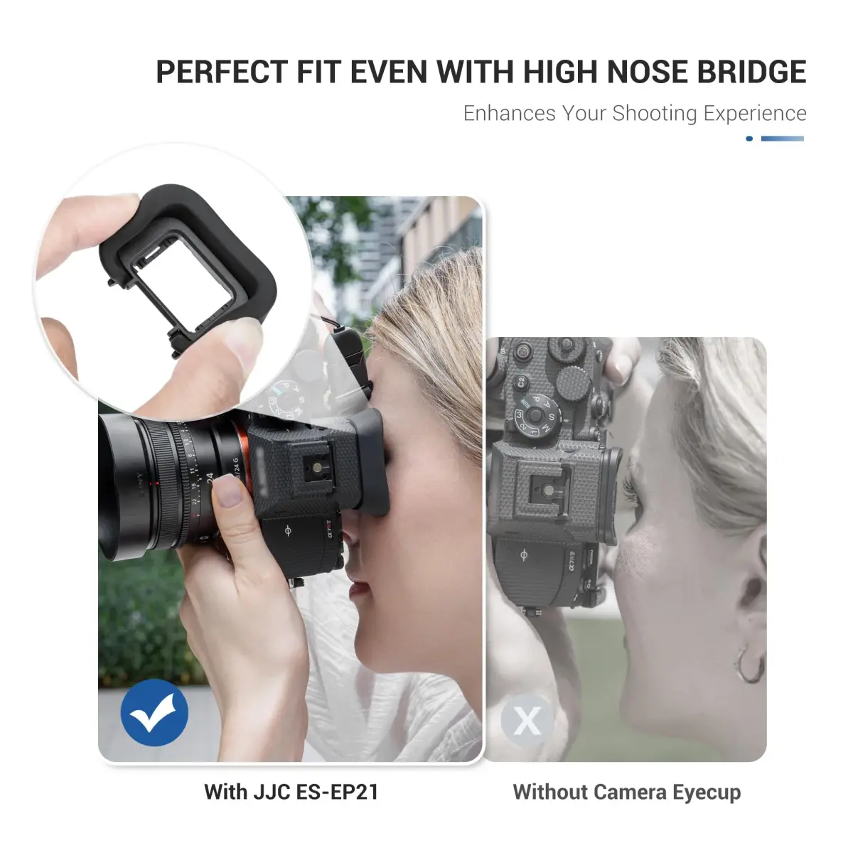 Kiorafoto FDA-EP21 Eyecup for Sony A7R VI A7RVI A7IV A7RV A1 II A9III A7S III | Blocks Stray Light for Clearer View - view 4