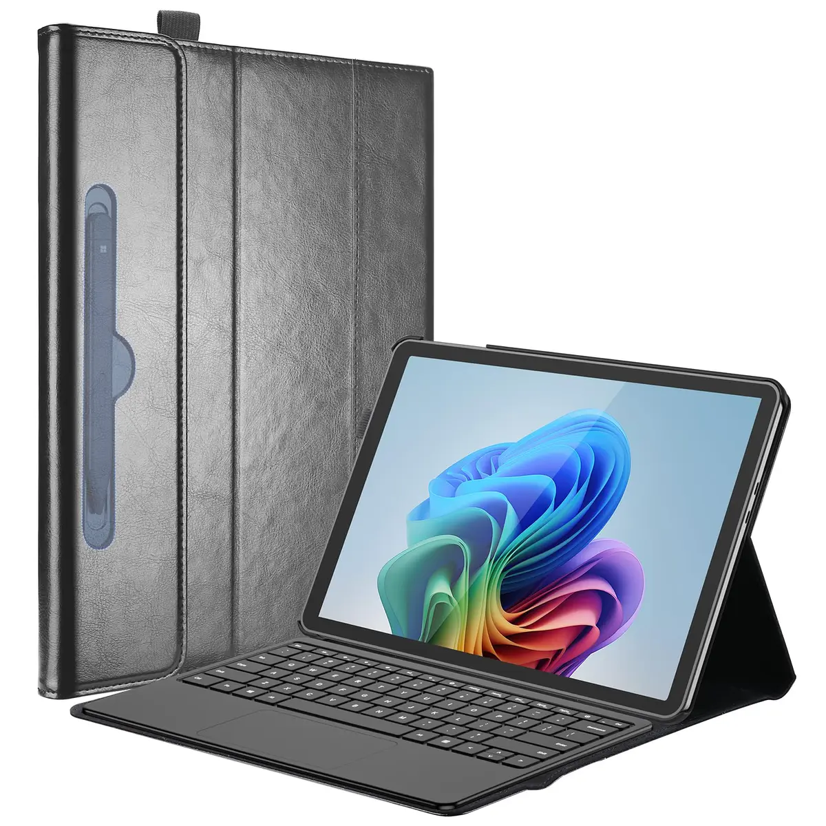 ProCase Premium PU Leather Folio Stand Case for Surface Pro 12" | Wireless Pen Charging & Extra Storage - main product image