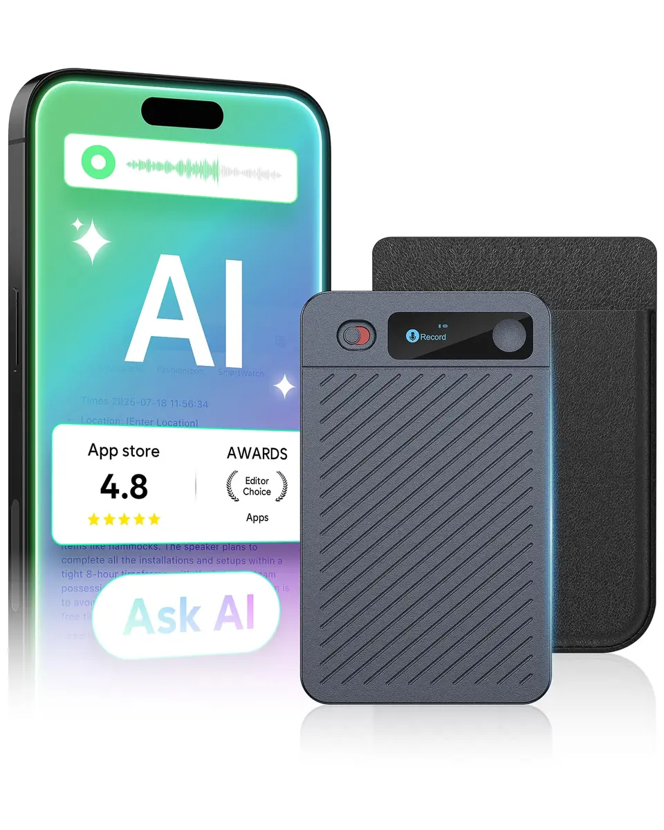 Elasound AI Voice Recorder 64GB | Transcribe & Summarize in 121 Languages, 45H Battery, Magnetic Case - main product image