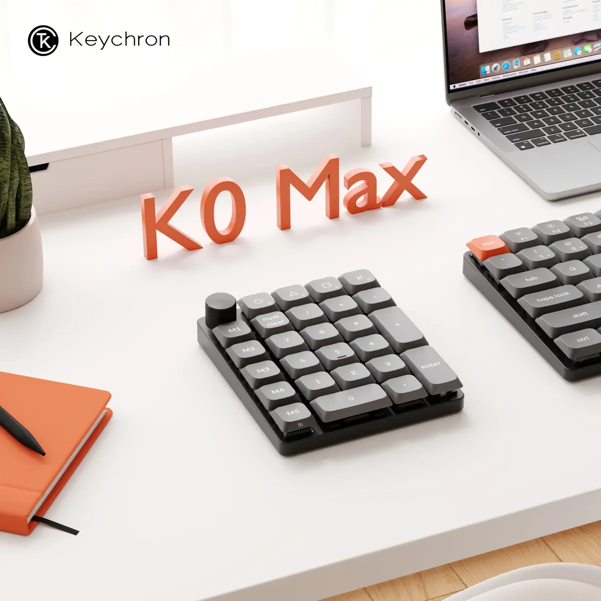 Keychron K0 Max Wireless Low-Profile Numeric Pad with RGB & Bluetooth 5.3 | Programmable, Hot-Swappable Brown Switch, 27 Keys - view 8