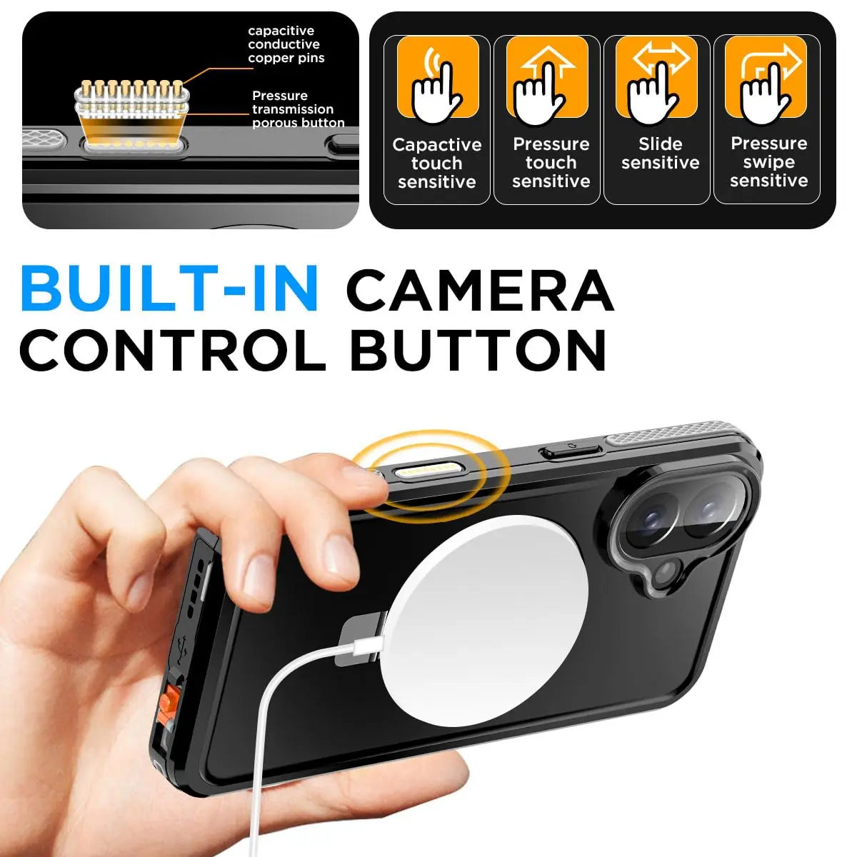 AICase Magnetic for iPhone 17 Case Waterproof Magsafe 6.3'' | IP68 Underwater Shockproof with Ring Stand - view 2