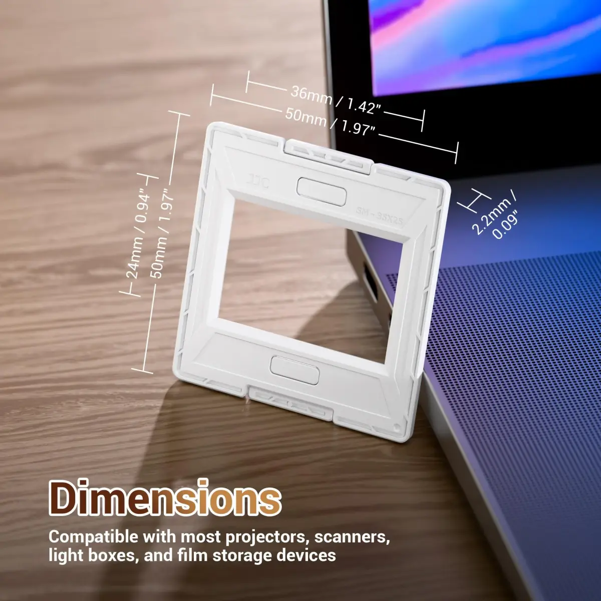 JJC 35mm Slide Film Mounts 50 Pairs (100 pcs) | Premium Scanning Accessories for Projectors & Scanners - view 7