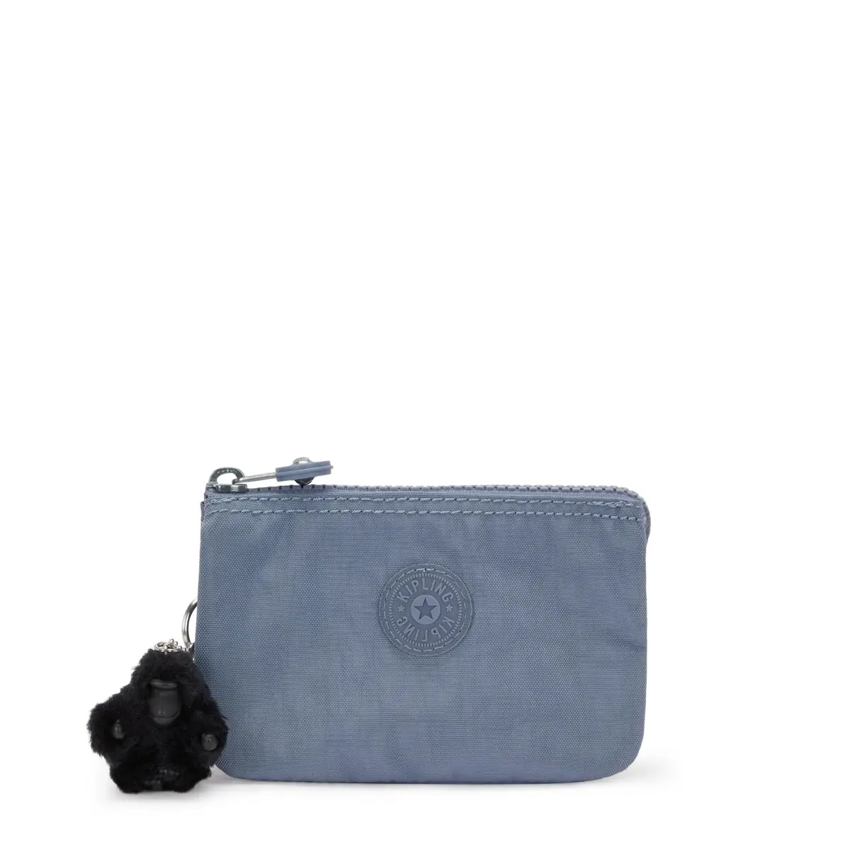 Kipling Creativity Small Pouch Blue Stone | Compact ID & Card Holder with Dual Zip Compartments - main product image