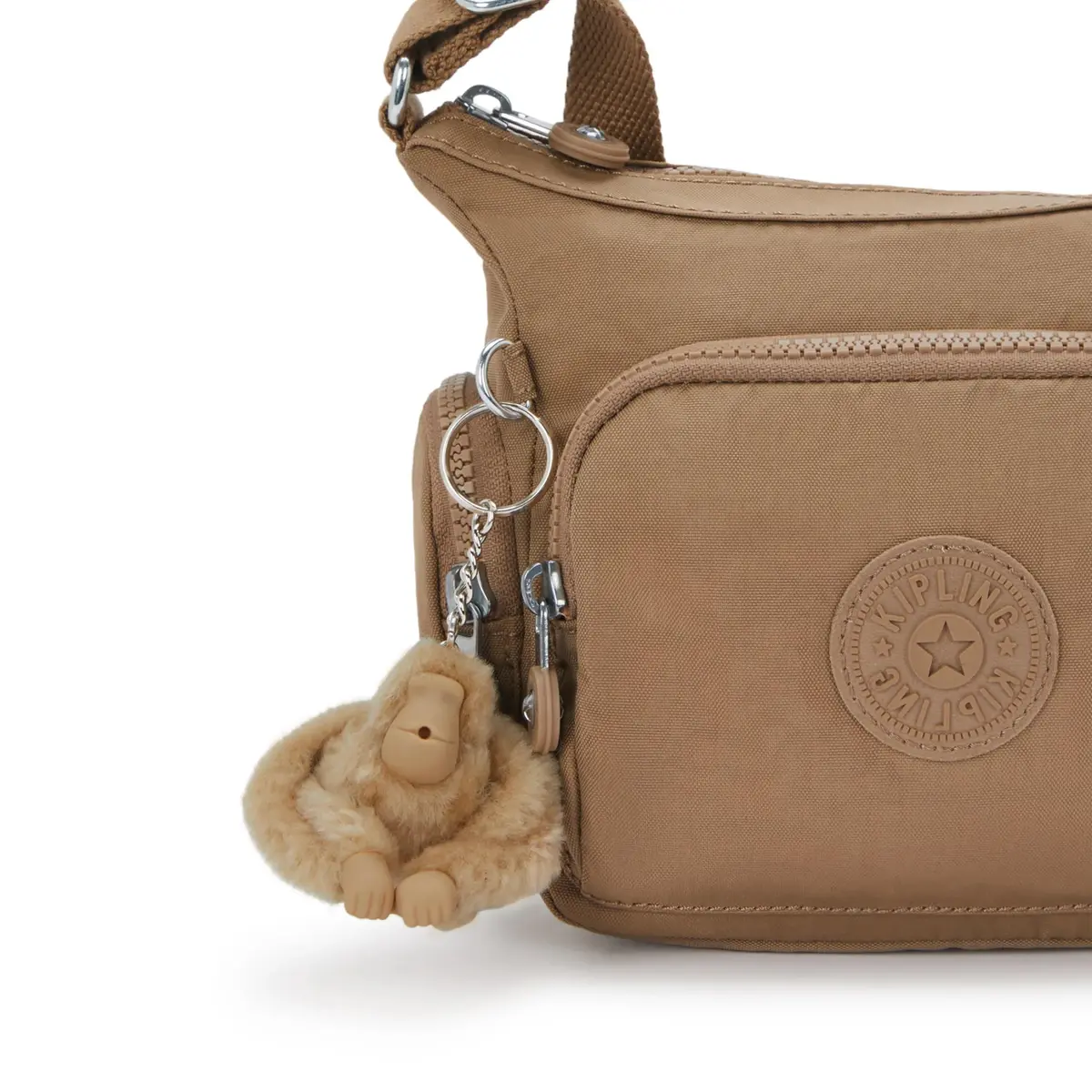 Kipling Gabbie Mini Crossbody Bag Early Tan Nylon | Adjustable Strap, 4L Capacity - view 5