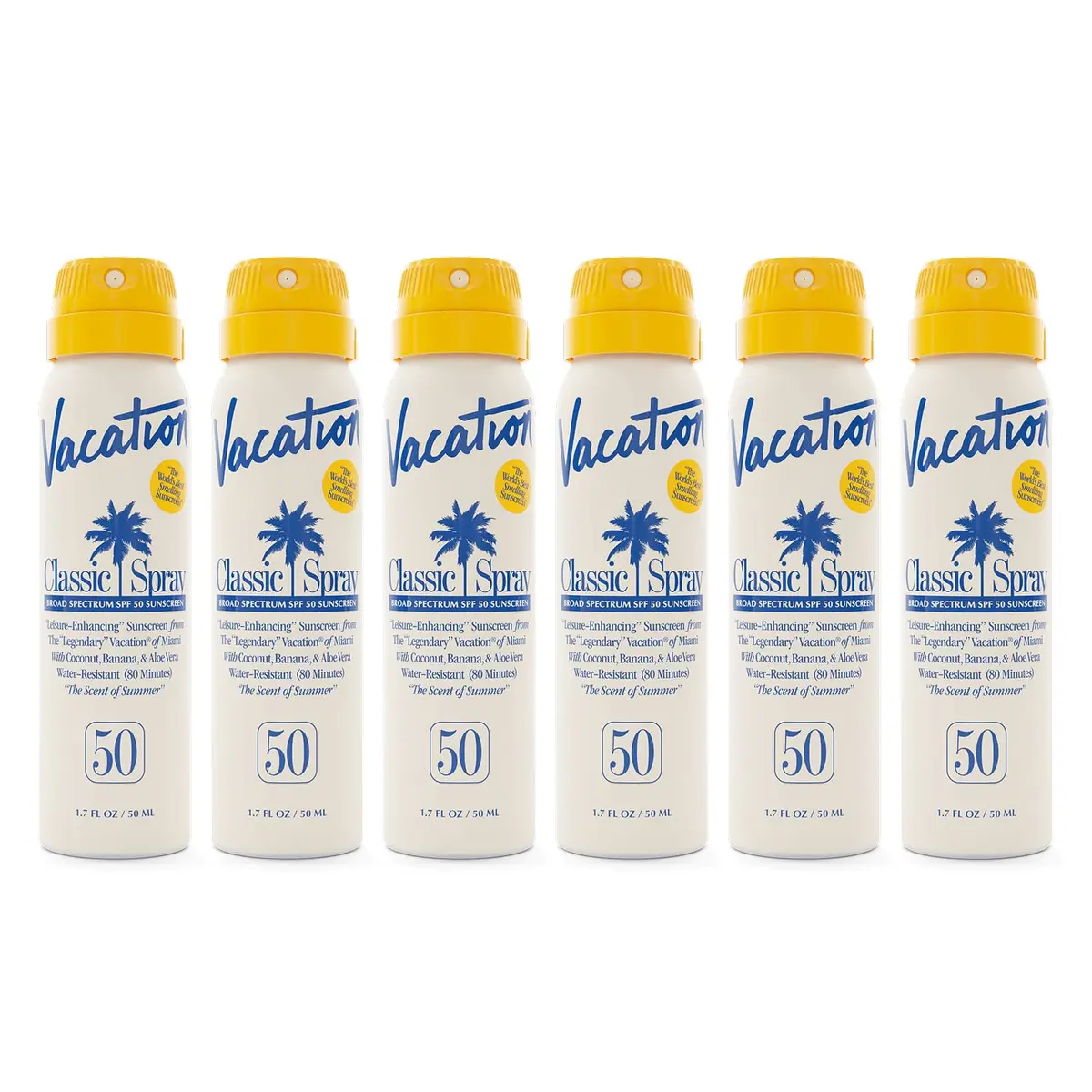 Vacation Mini Classic SPF 50 Sunscreen Spray 10.2 fl oz (300 ml) | Water Resistant 80 Min, Broad Spectrum, Octinoxate-Free - main product image