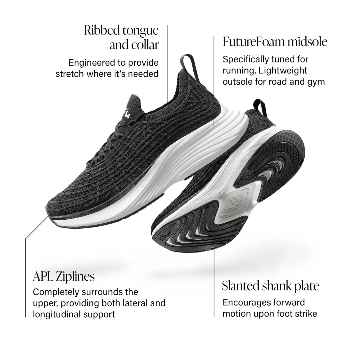 APL Techloom Zipline Men's Running Shoes 11.5 | Lightweight Breathable Support - view 3