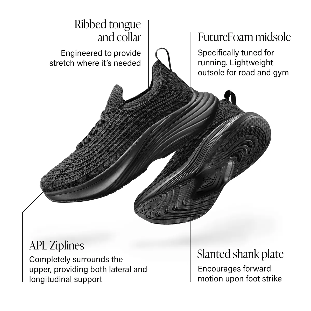 APL Techloom Zipline Running Shoe 10 Medium | Lightweight Breathable Support for Men - view 2