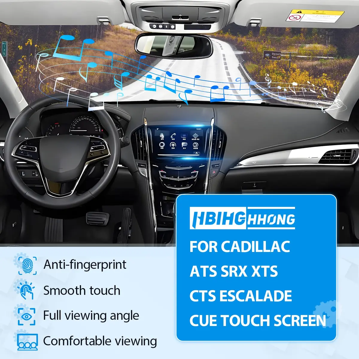HBIHGHHONG Cadillac ATS SRX XTS CTS Escalade CUE Touch Screen Replacement Display Glass | High-Definition Fit (70-120 chars) - view 6