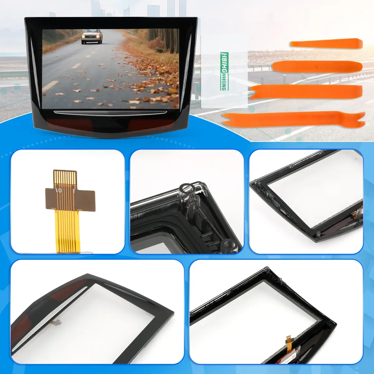HBIHGHHONG Cadillac ATS SRX XTS CTS Escalade CUE Touch Screen Replacement Display Glass | High-Definition Fit (70-120 chars) - view 4