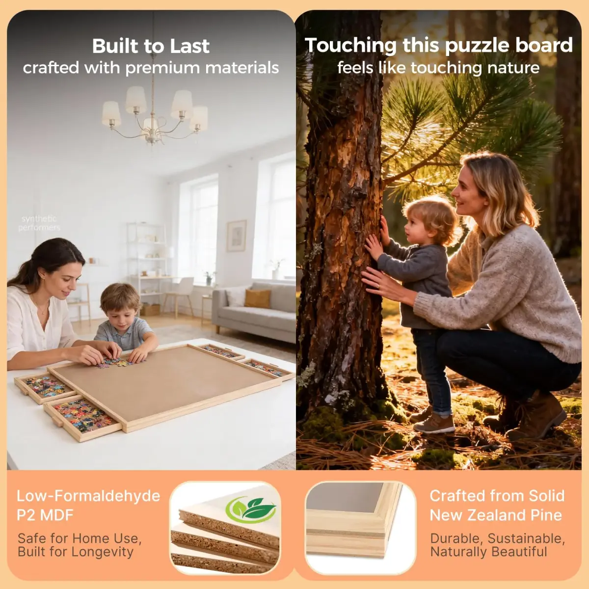 ALL4JIG Rotating Puzzle Board with 4 Drawers & Cover, 20.94"x28.74" Wooden Jigsaw Puzzle Table | Educational Puzzle for Kids & Adults - view 7