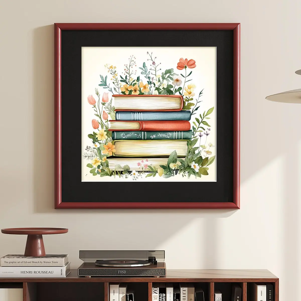 Amphol Paint by Numbers Kit for Adults 16”x16” | Floral Canvas with Acrylic Paint & Brushes - view 2