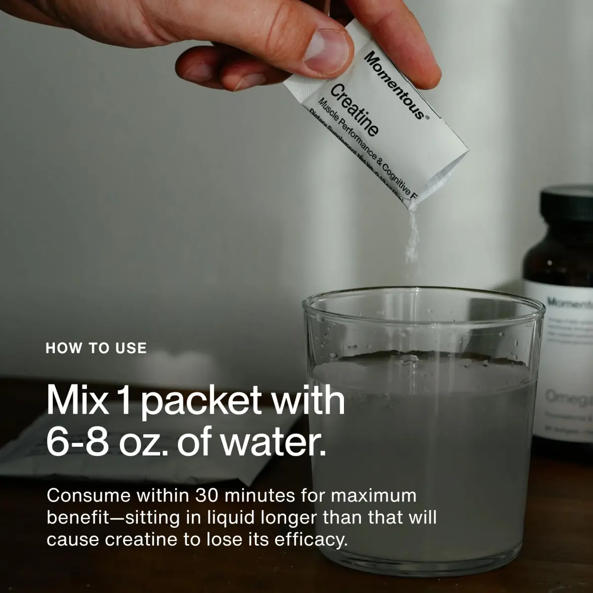 Momentous Creatine Monohydrate Powder 5g per Serving, Unflavored | NSF Certified for Sport - view 5