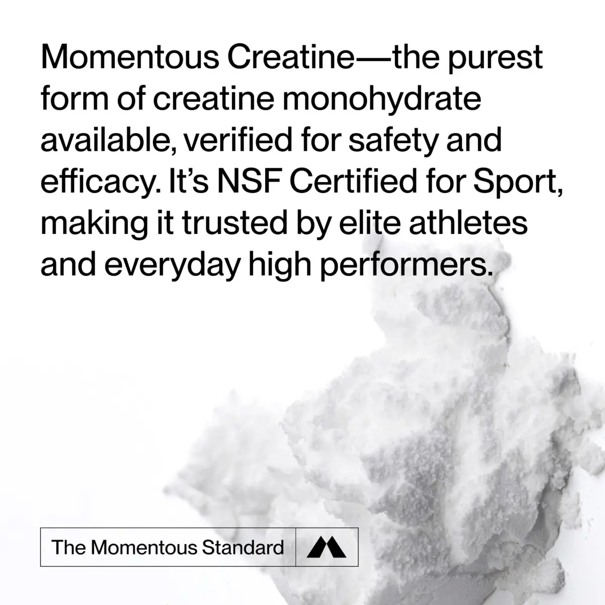 Momentous Creatine Monohydrate Powder 5g per Serving, Unflavored | NSF Certified for Sport - view 3