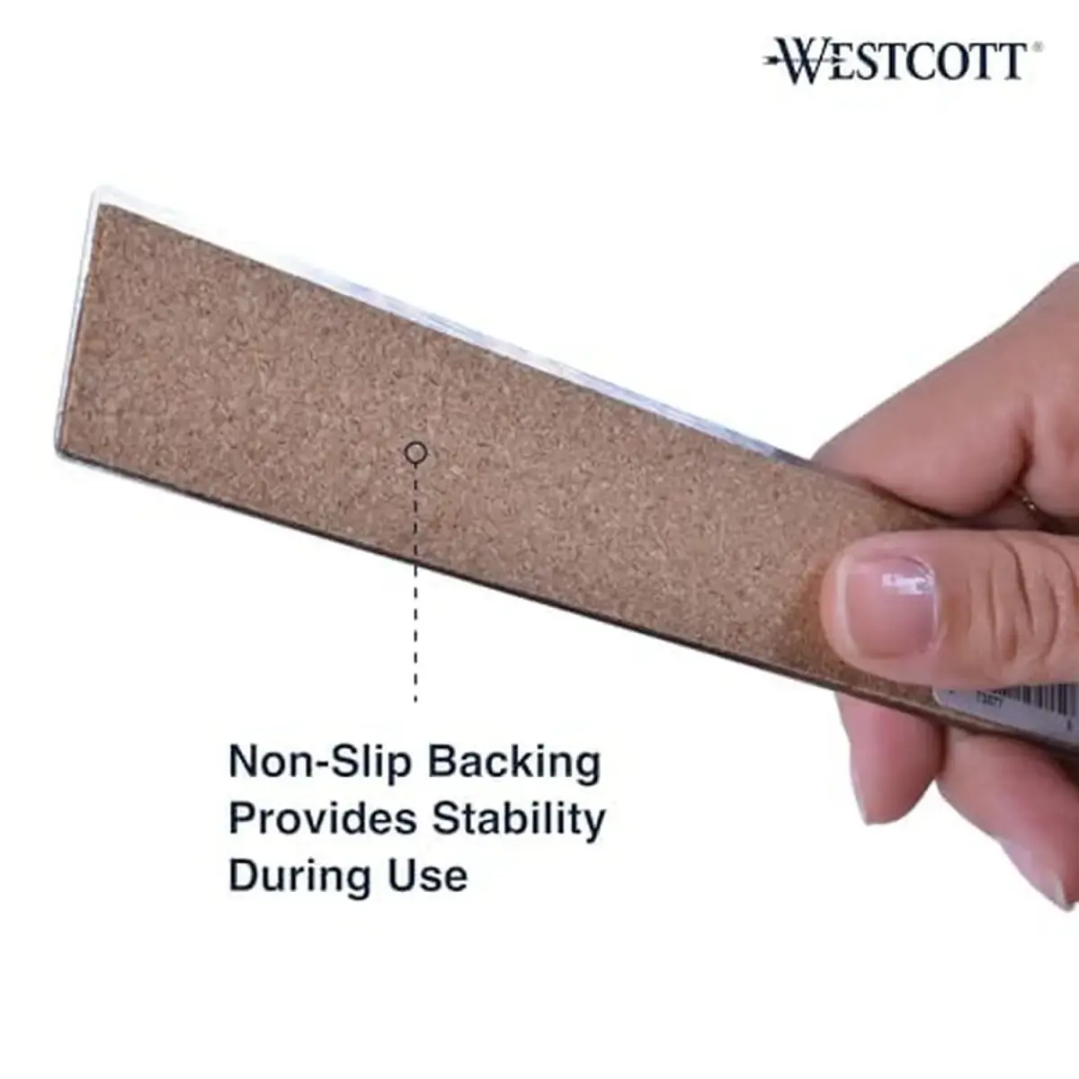 Westcott Stainless Steel Ruler Set with Non-Slip Cork Backing, Easy to Read Etched Markings, Flexible and Sturdy Design, for Crafting, Office, Classroom, Back to School Supplies, 12-Inch, 3 Pack - view 4