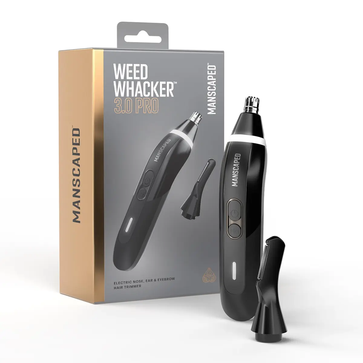 MANSCAPED Weed Whacker 3.0 PRO Electric Nose, Ear & Eyebrow Hair Trimmer | SkinSafe Technology, Waterproof, Rechargeable, 60 Min Runtime - main product image
