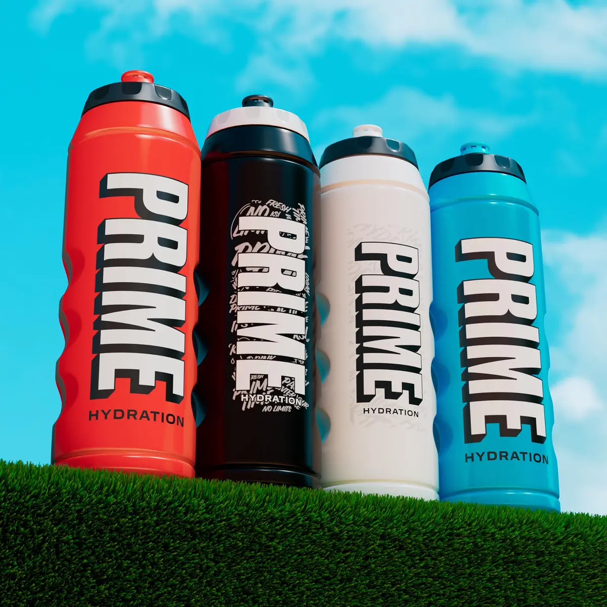 PRIME Hydration 32 oz Black Graffiti Sports Water Bottle | BPA Free, Leakproof & Dishwasher Safe - view 8
