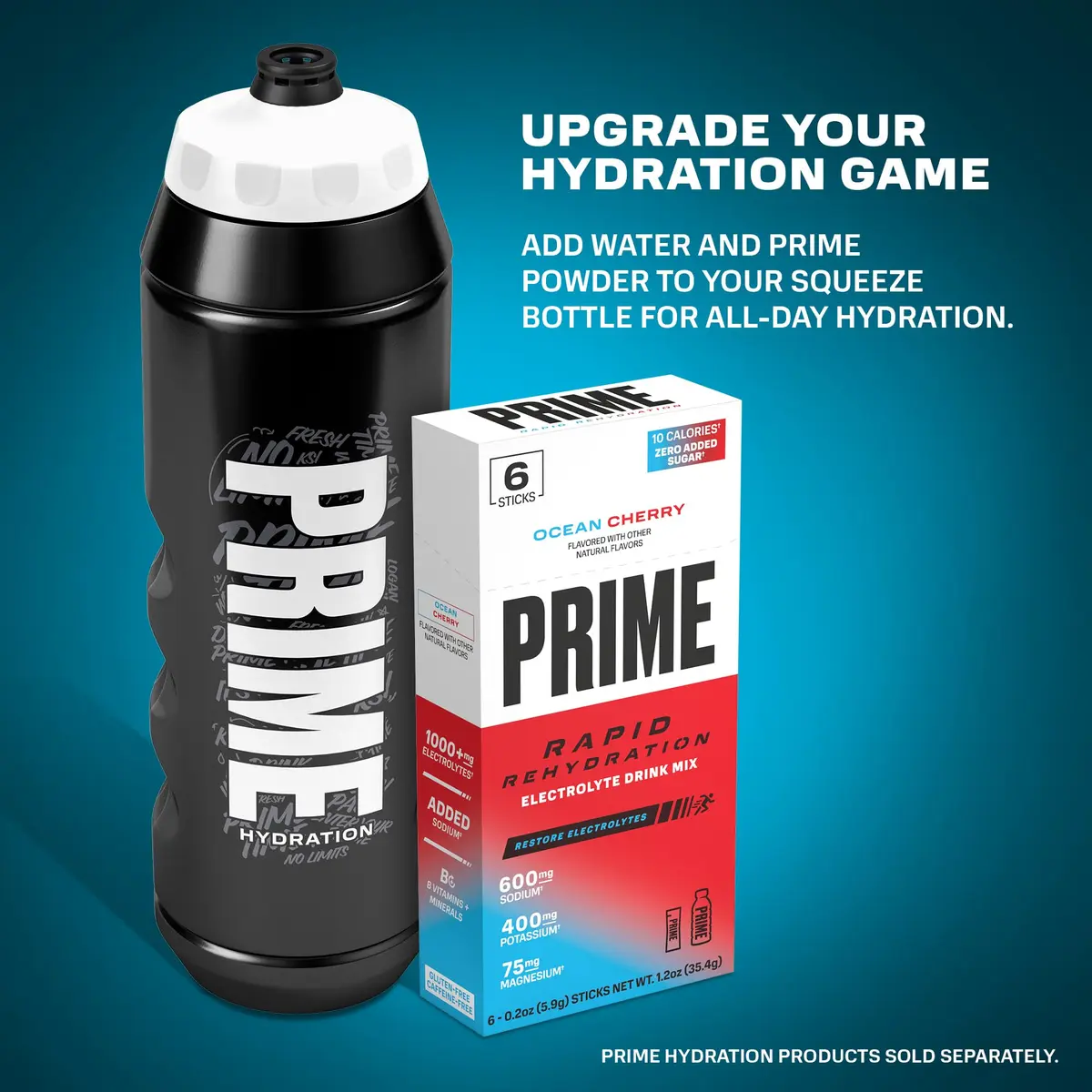 PRIME Hydration 32 oz Black Graffiti Sports Water Bottle | BPA Free, Leakproof & Dishwasher Safe - view 3