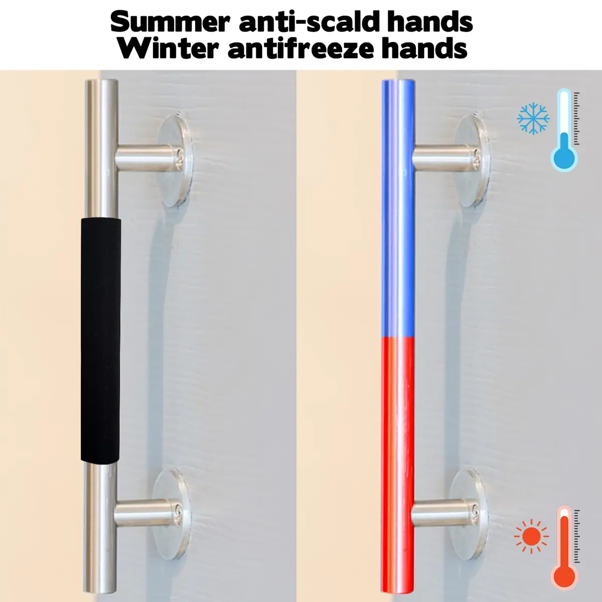 Rainmae Heat Resistant Door Handle Cover 15 x 25 cm (5.9 x 9.8 inch) | Protects Against Hot & Cold Handles - view 4