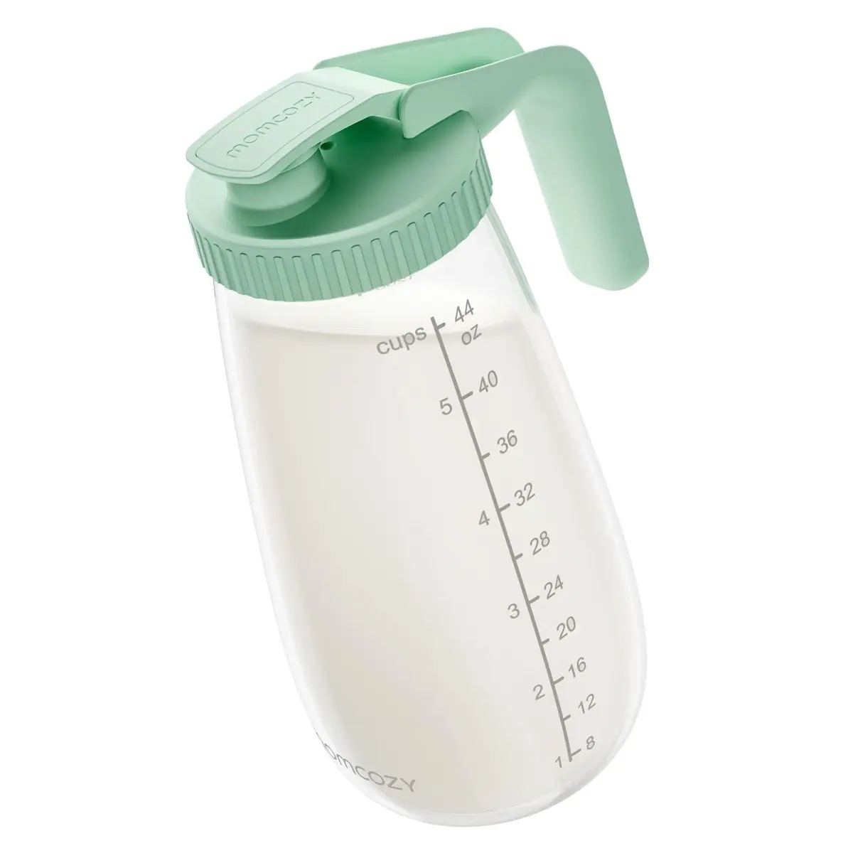 Momcozy Glass Breast Milk Pitcher 1.4 L (48oz) | BPA-Free, Leak-Proof, Wide Mouth for High Supply - main product image