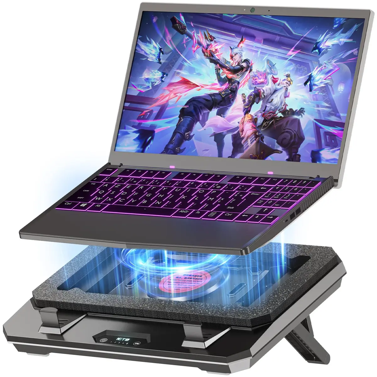 IETS GT300 Upgraded Laptop Cooling Pad with Adjustable Stand & Air Filter | 10-17 inch Gaming Laptop Cooler - main product image