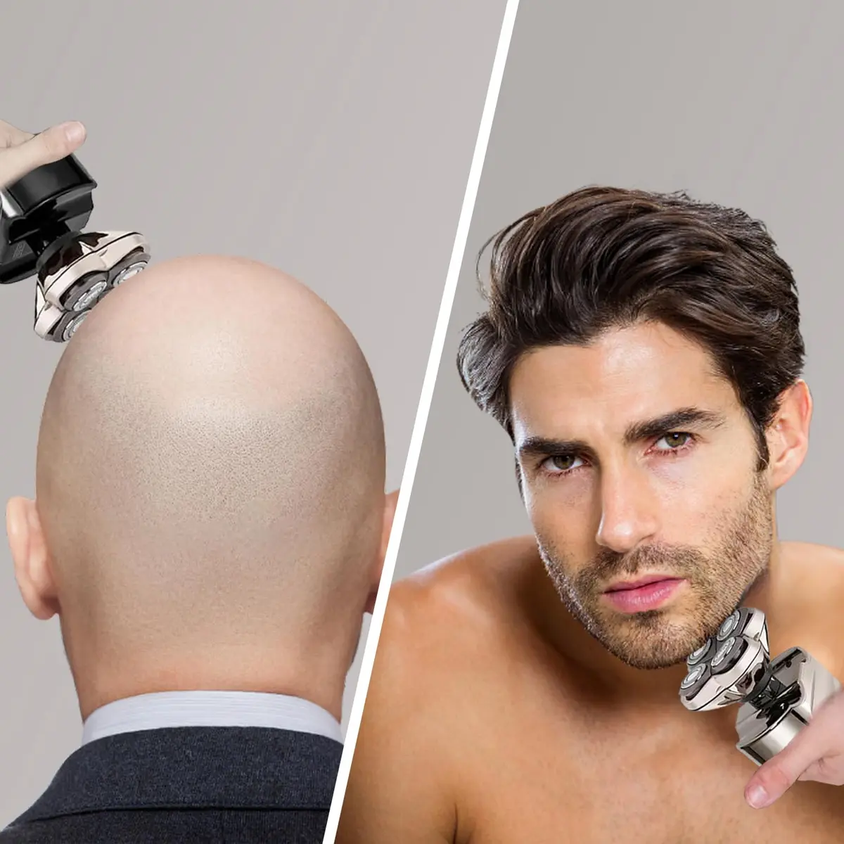 VODOZAVA 2Pack Pro 4 Shaver Replacement Heads for Skull, Self-Sharpening Blades, Silver PRO | Compatible with Pitbull Gold PRO - view 7