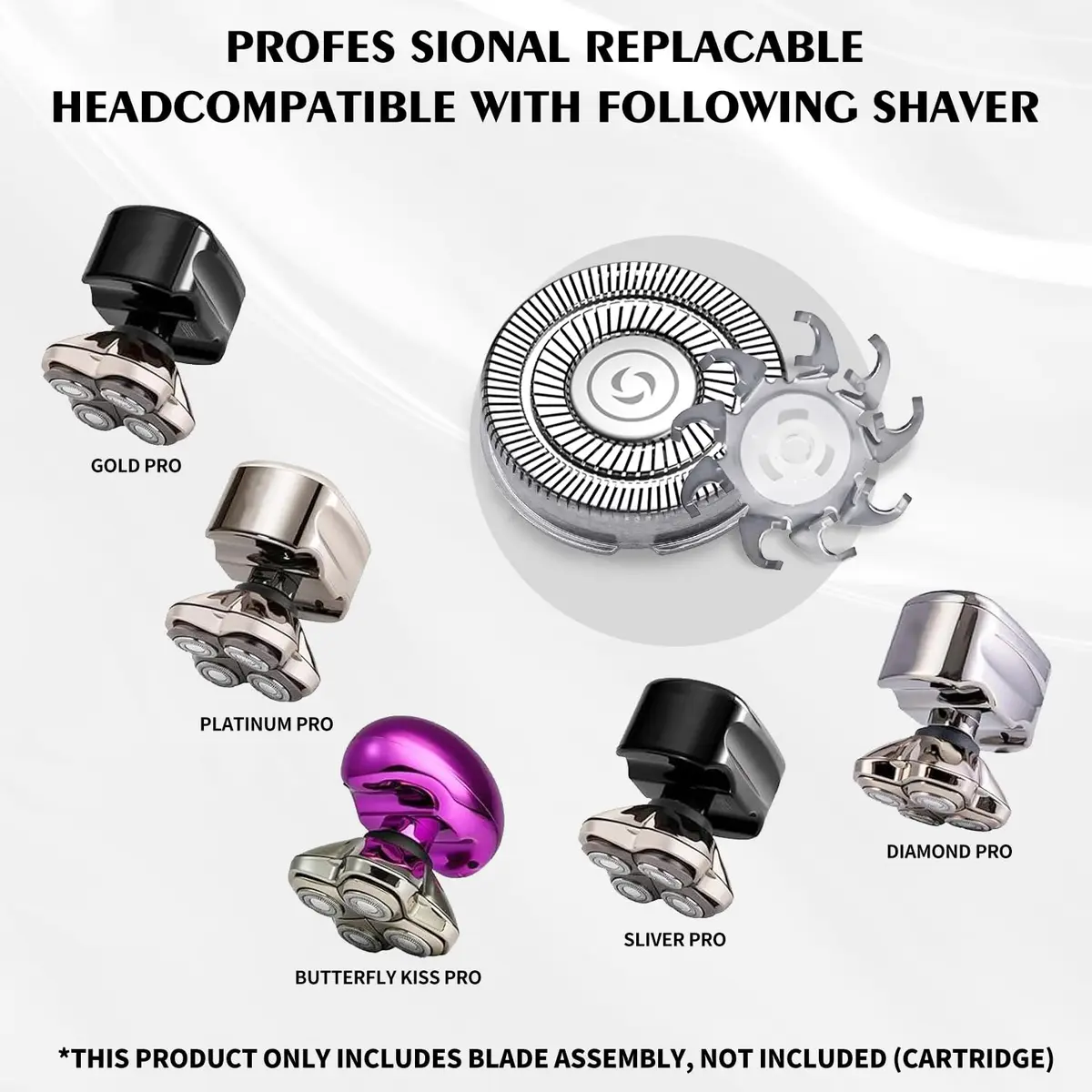 VODOZAVA Pro 4 Head Replacement Blades 12-Pack | Precision Shaver Heads for Skull Pitbull Gold Pro, Platinum Pro, Silver Pro, Diamond Pro, Butterfly Kiss Pro Shavers - view 2