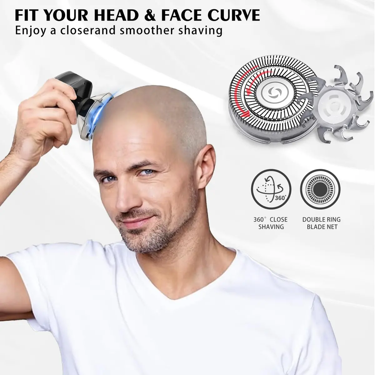 VODOZAVA Pro 4 Head Replacement Blades 12-Pack | Precision Shaver Heads for Skull Pitbull Gold Pro, Platinum Pro, Silver Pro, Diamond Pro, Butterfly Kiss Pro Shavers - view 4