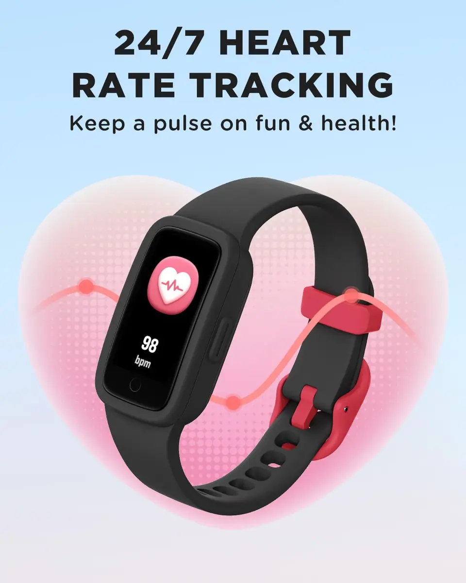 BIGGERFIVE Vigor Kids Fitness Tracker Watch AMOLED Screen, 3ATM Waterproof | No Phone Needed, Heart Rate & Sleep Monitor - view 6