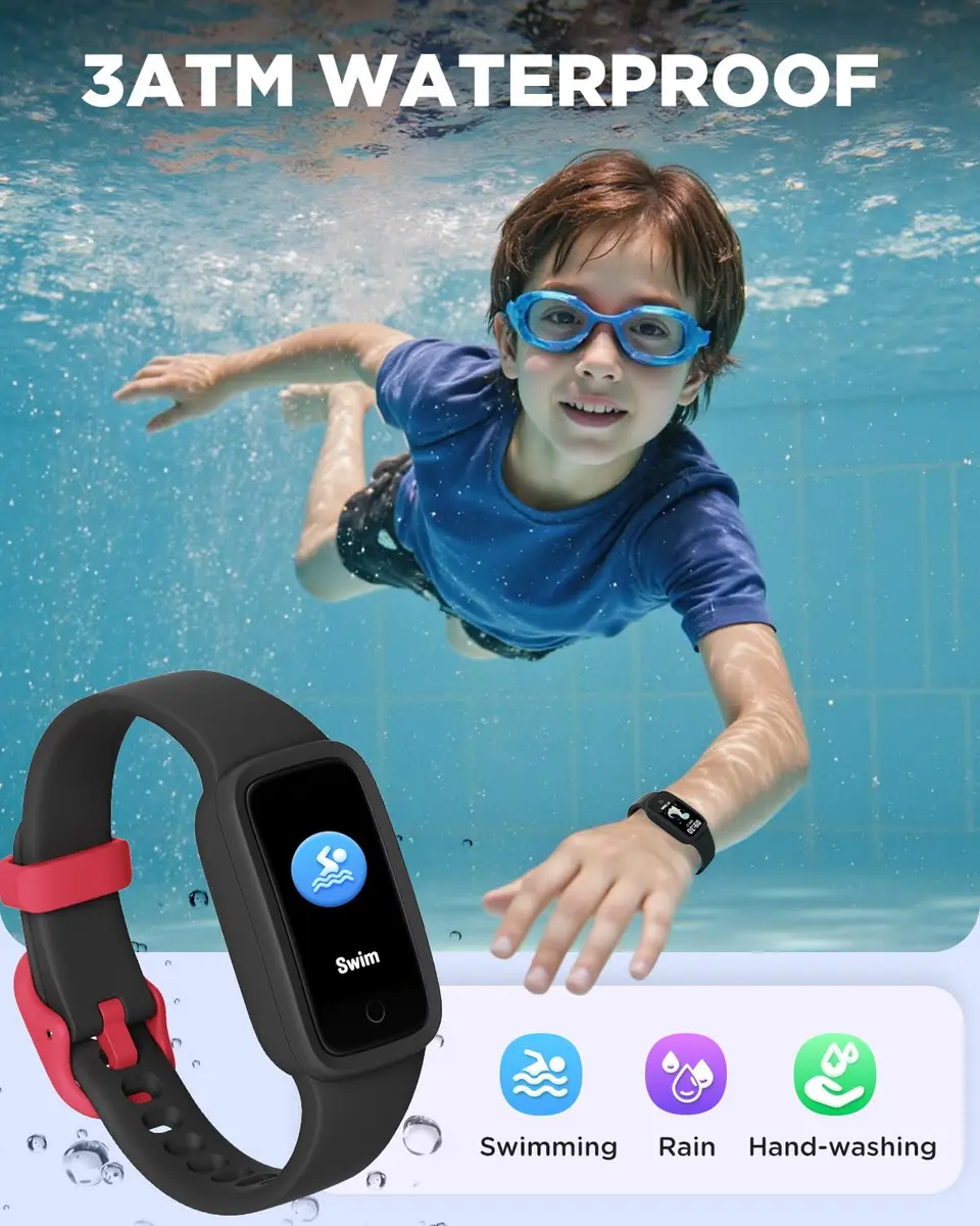 BIGGERFIVE Vigor Kids Fitness Tracker Watch AMOLED Screen, 3ATM Waterproof | No Phone Needed, Heart Rate & Sleep Monitor - view 7