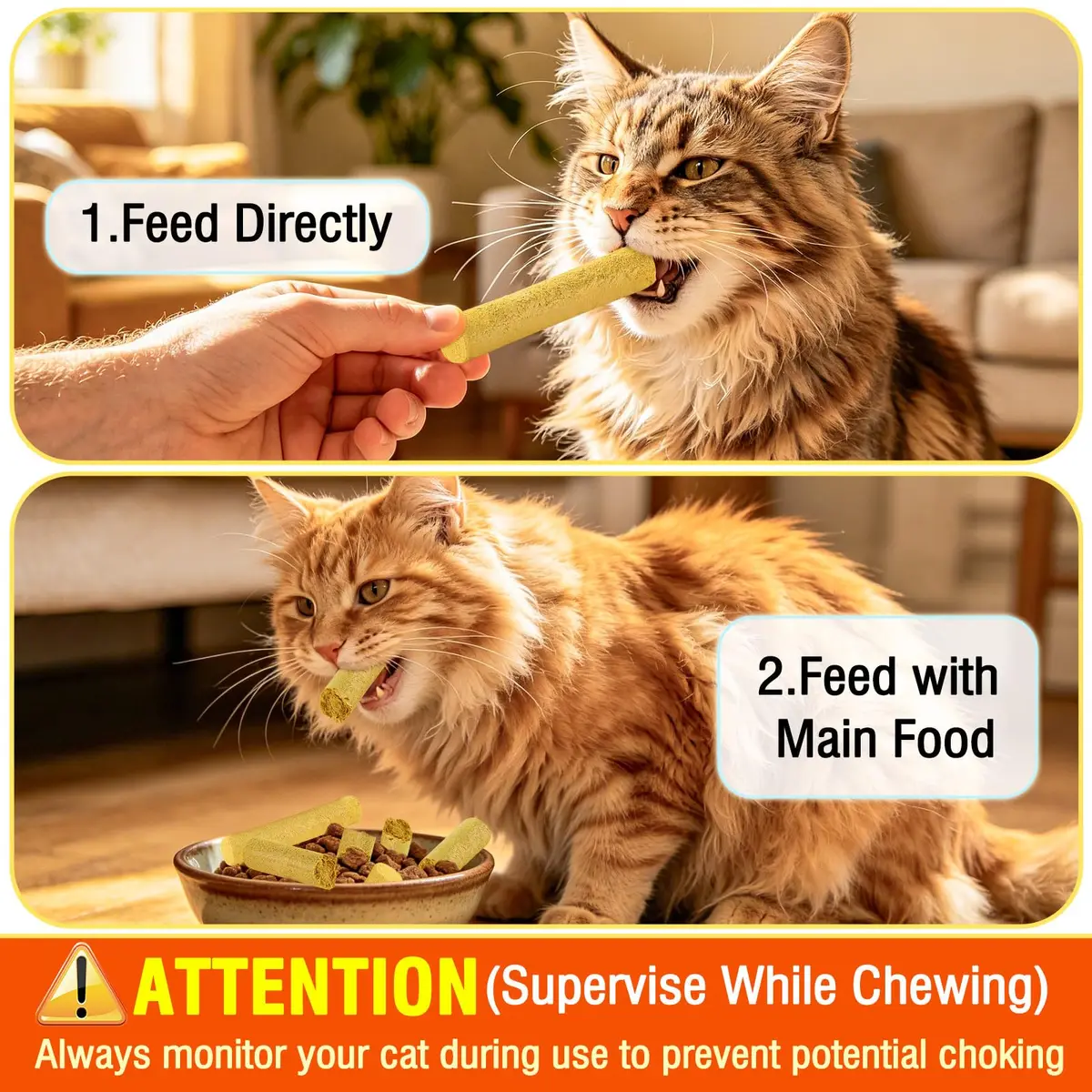 HavenJanny Freeze-Dried Chicken & Pumpkin Cat Treats, 50g (1.76 oz) | Digestive Support & Teeth Cleaning - view 5