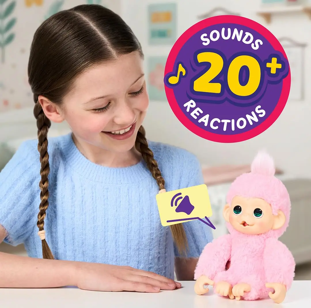 Little Live Pets My Baby Monkey Minis Luna Lemon Interactive Plush Toy | 18.8 cm (7.4") - view 4