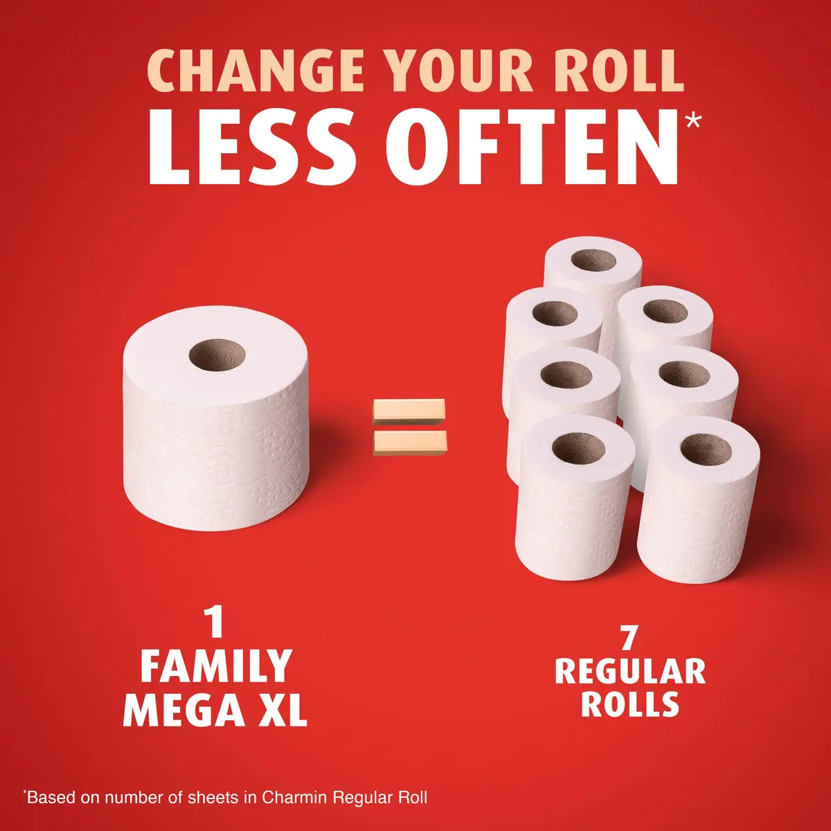 Charmin Ultra Strong Clean Touch Toilet Paper, 12 Family Mega XL Rolls (4620 Sheets Total) | 2-Ply, Clog-Safe, Septic-Safe - view 3