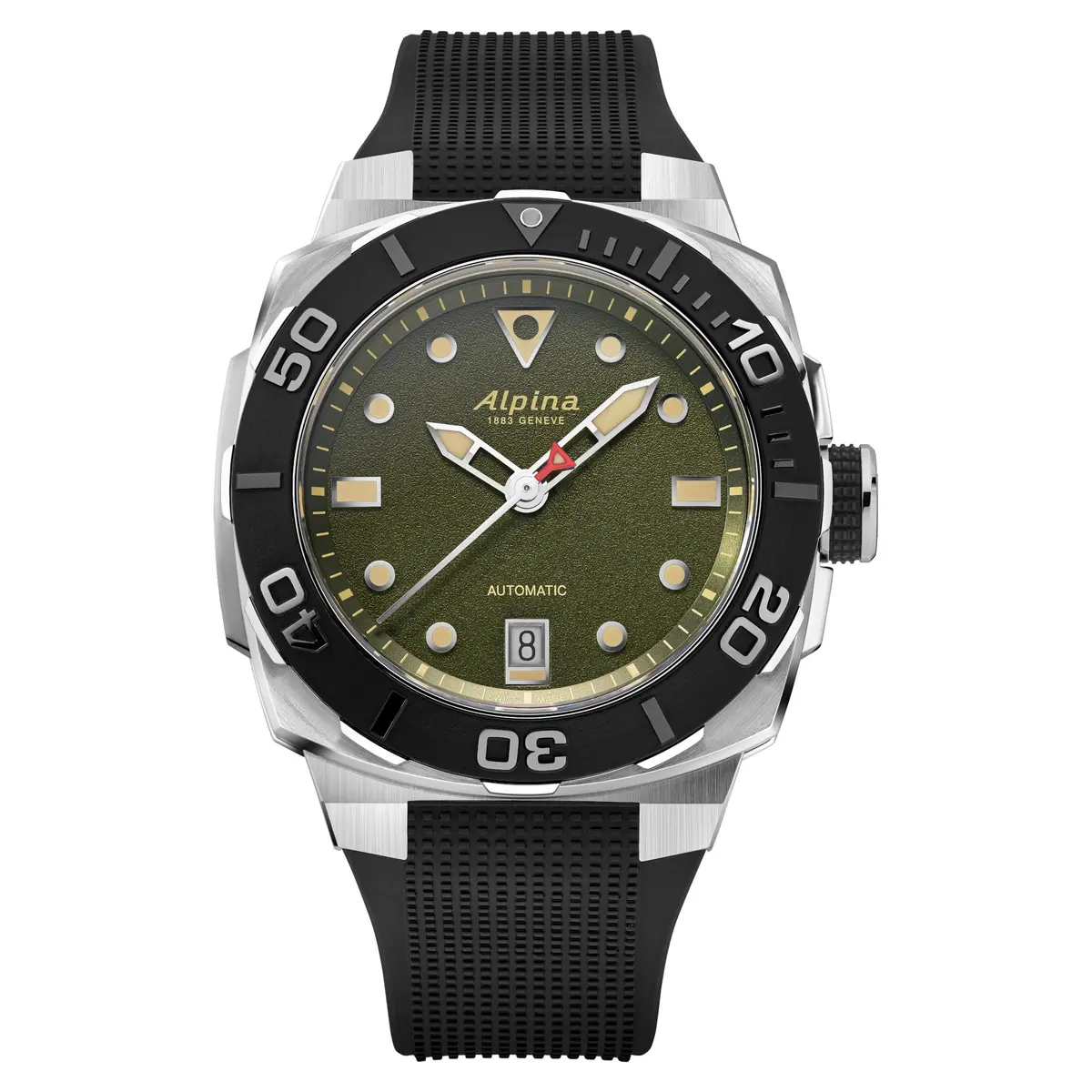Alpina Men's Swiss Made Automatic Seastrong Watch, Green Dial, 39x40.5mm | Water-Resistant 300MM, Anti-Reflective Sapphire - main product image