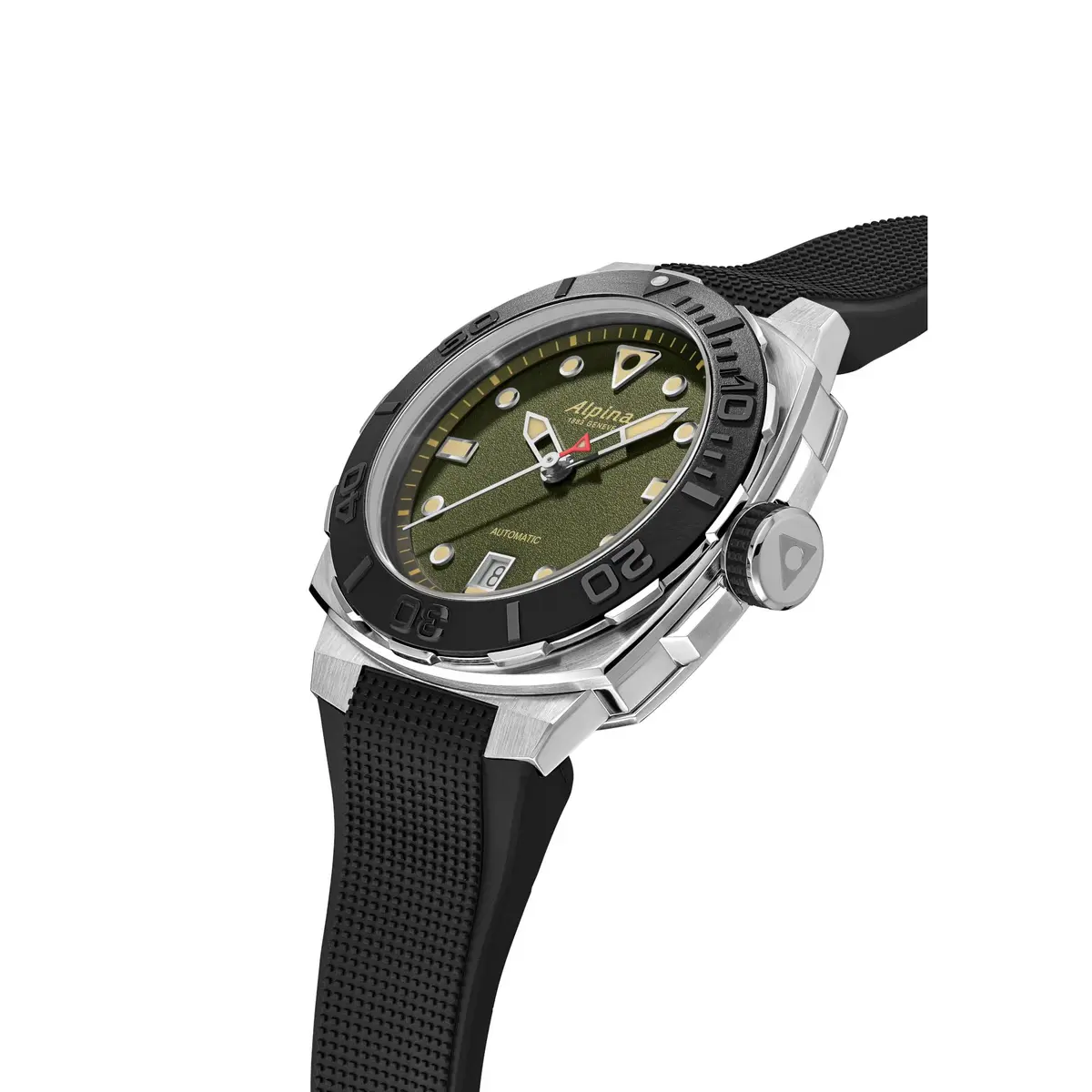 Alpina Men's Swiss Made Automatic Seastrong Watch, Green Dial, 39x40.5mm | Water-Resistant 300MM, Anti-Reflective Sapphire - view 2