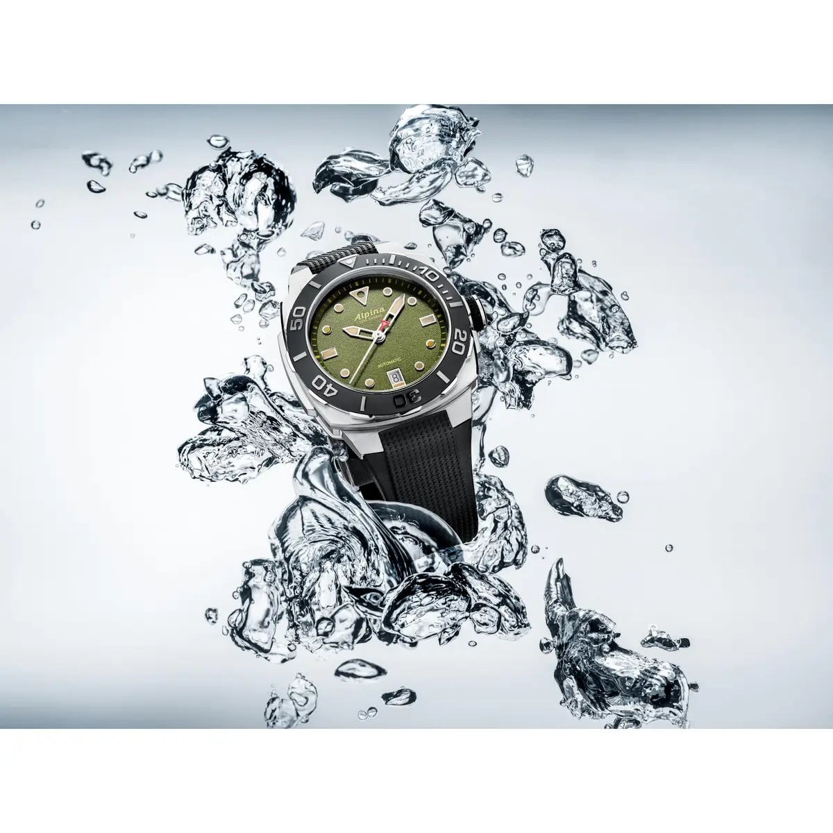 Alpina Men's Swiss Made Automatic Seastrong Watch, Green Dial, 39x40.5mm | Water-Resistant 300MM, Anti-Reflective Sapphire - view 3