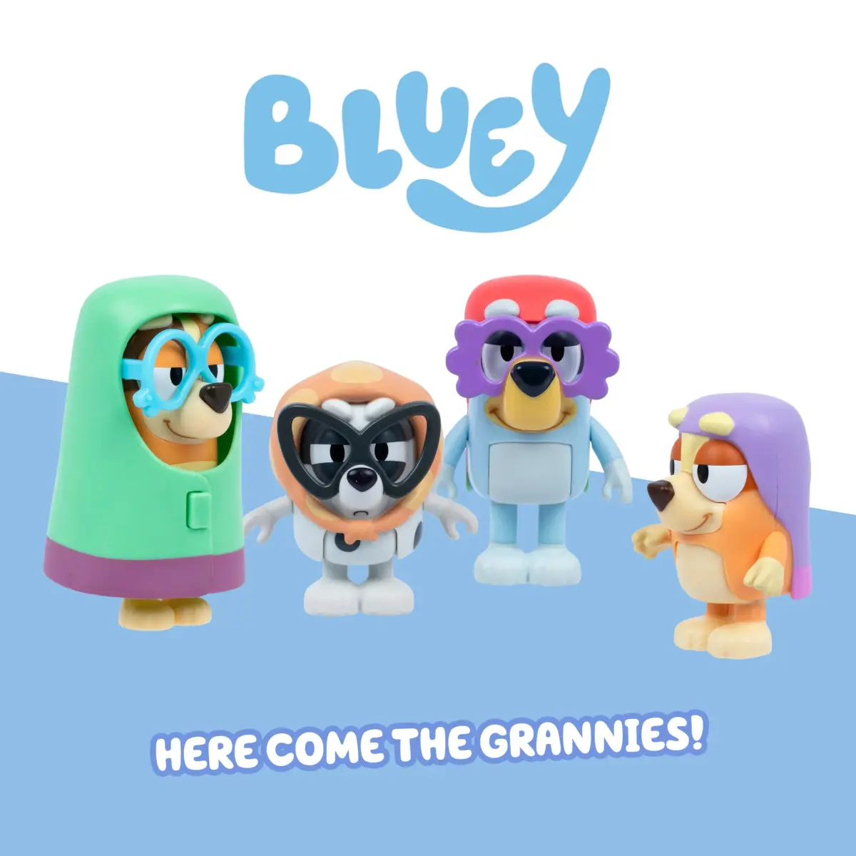 Bluey Figure 4-Pack Here Come The Grannies | Episode-Themed Toys | 6-7.6 cm (2.5-3") - view 2