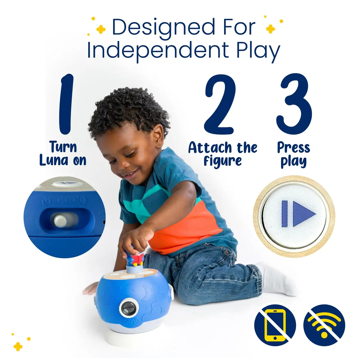 LUNA STORYTIME Kids Book Projector - 5 Daniel Tiger & Fairytale Stories, 10 Songs, Ages 3+ | Screen-Free Bedtime Fun - view 7