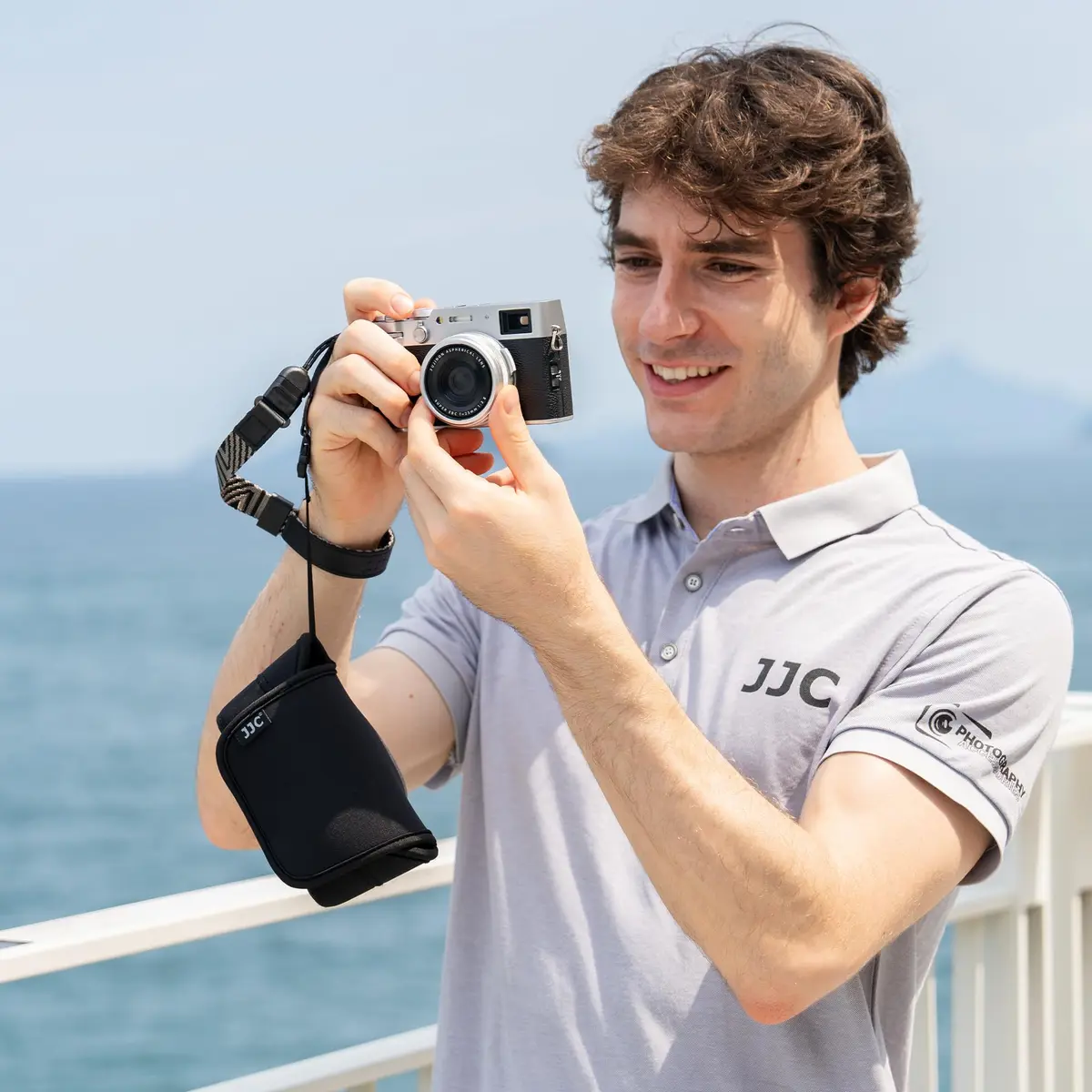 JJC Soft Neoprene XE5 X100VI Camera Case Bag for Fujifilm X-E5 Lumix L10 | Waterproof & Anti-Loss - view 7