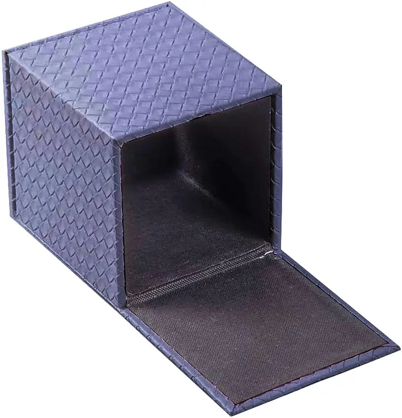 SUNYUROU Blue Square Tissue Box Cover | Modern PU Fabric & Wood Holder for Bathroom Countertop - view 2