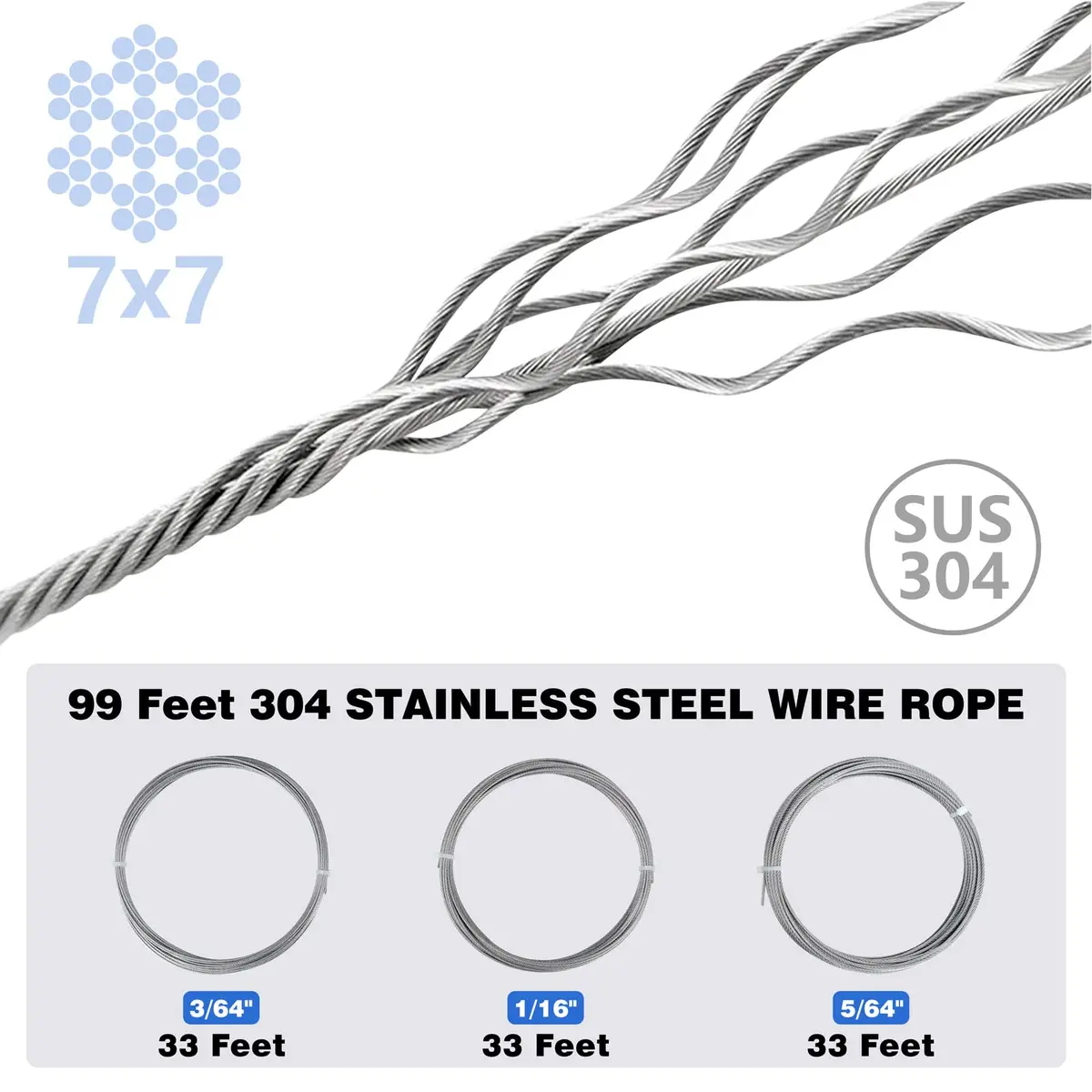 Sanuke Wire Rope Crimping Tool Kit with 150Pcs Crimp Sleeves & 10 Thimbles | Heavy Duty Stainless Steel Swager - view 4