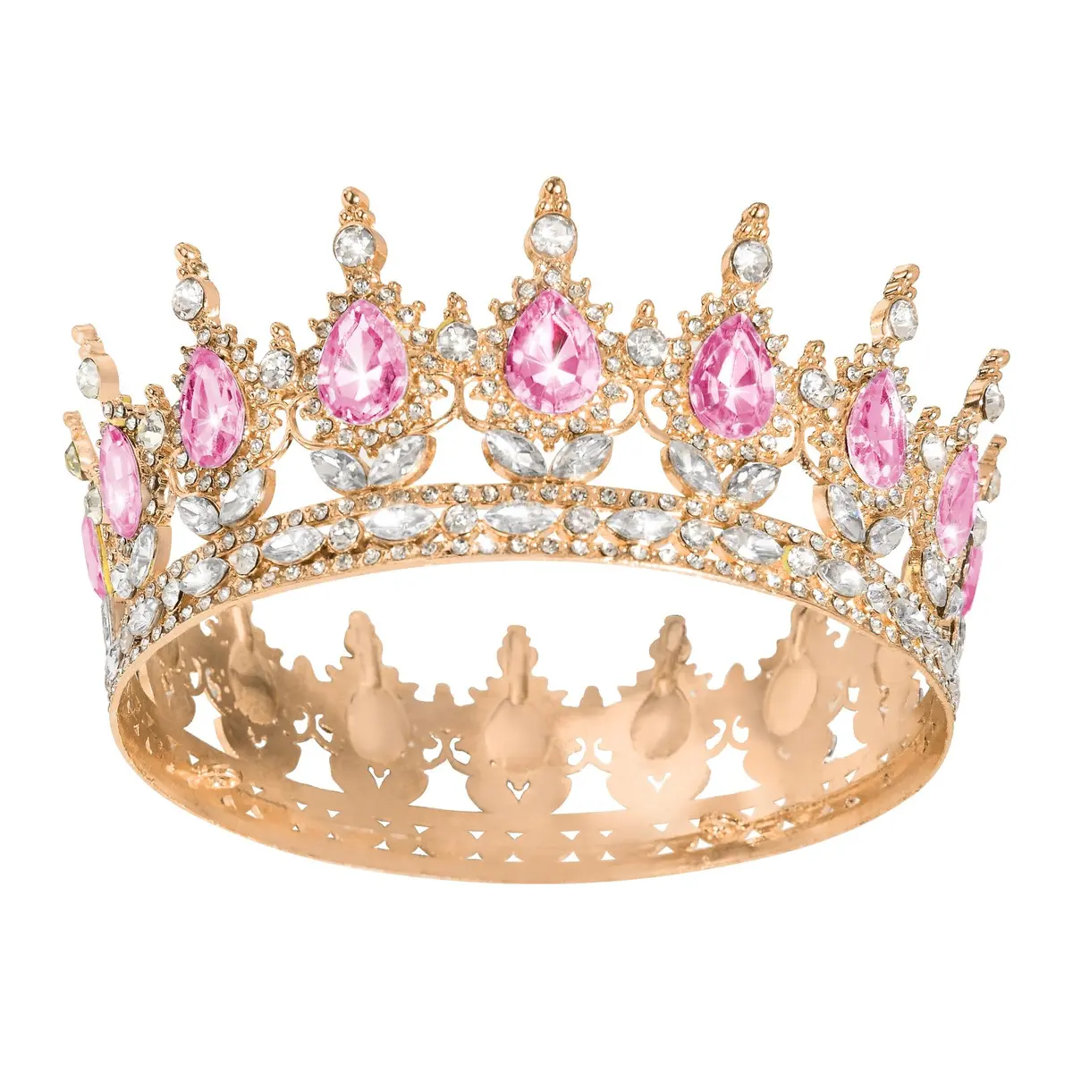 Onedor Queen Crown Tiara for Women, 4.9 inch Diameter | Sparkling Rhinestone Birthday Crown - main product image