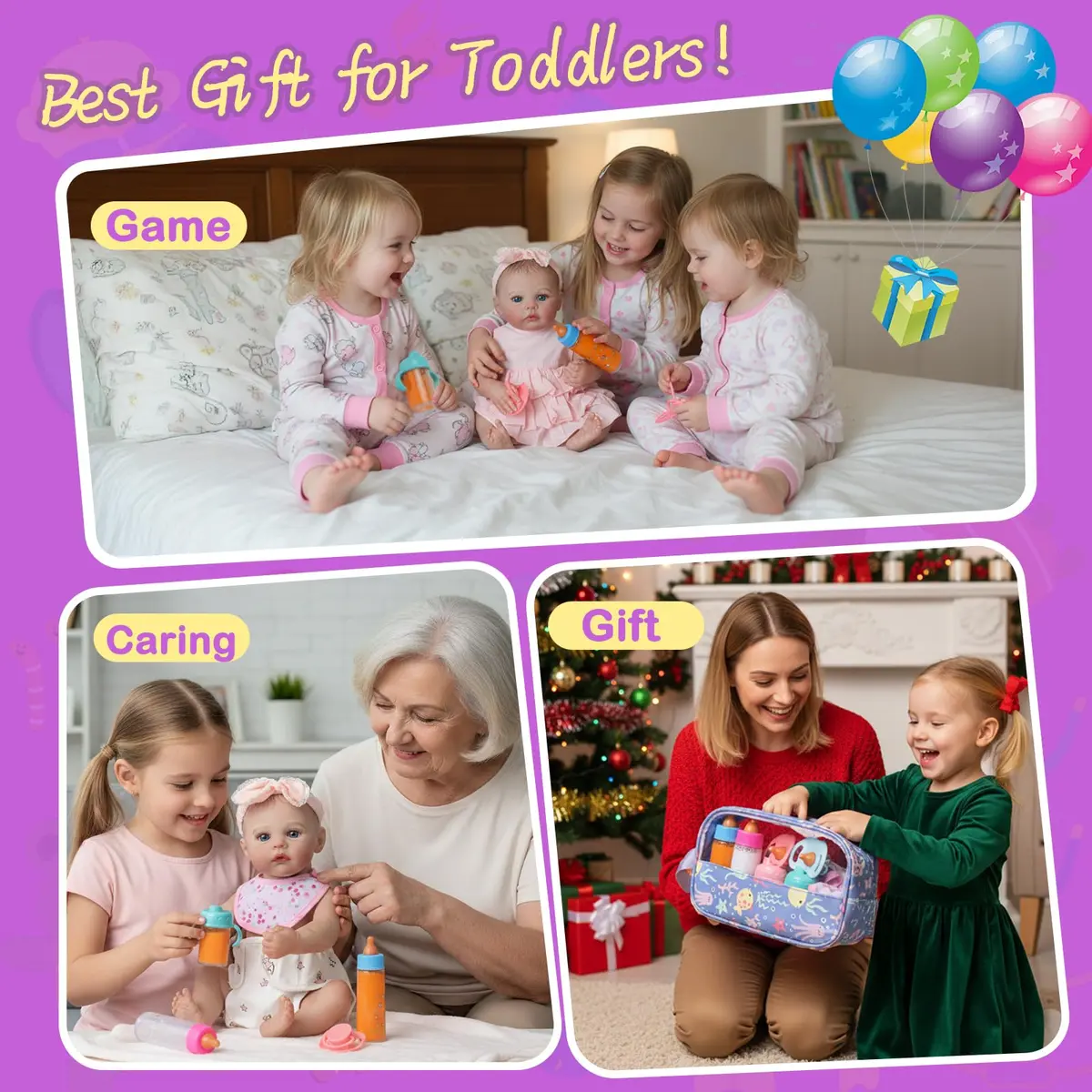 CARANOVO Baby Doll Accessories Set, 6 Pcs Feeding & Caring Kit | Realistic Role Play for 3+ Kids - view 9