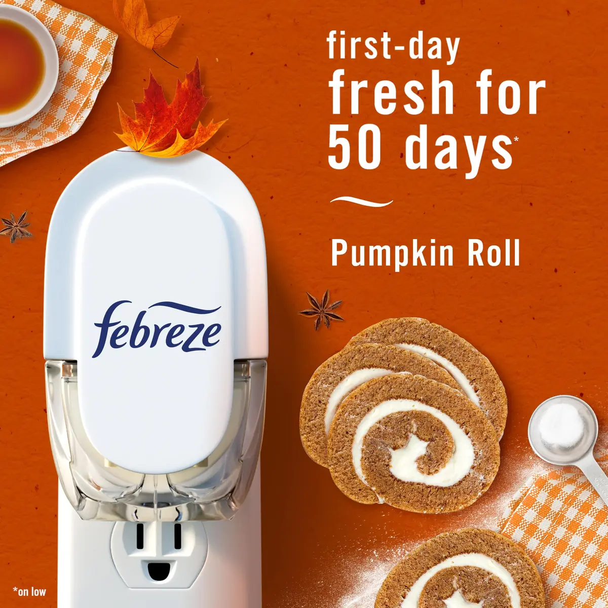 Febreze Fade Defy Plug Air Freshener Refills, Pumpkin Roll Scent, 3.5 Fl Oz (0.87oz x 4 Refills) - view 4